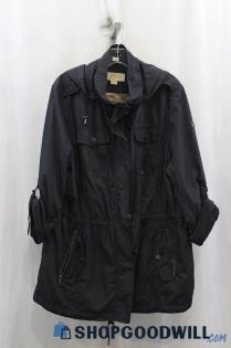 Michael Kors Women's Black Rain Jacket SZ L