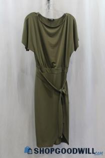 Kensie Women's Olive Green Sheath Dress SZ L