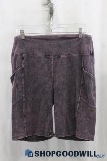 Zenana Women's Purple Bikers Short SZ 2X