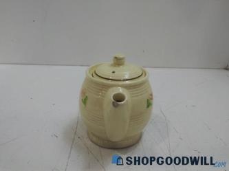 VTG  Fraunfelter Thermo-Proof Coffee Pot Teapot Floral Ceramic Used Chipped