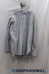 NWT American Living Men's Blue/White Striped Button Up Shirt sz L