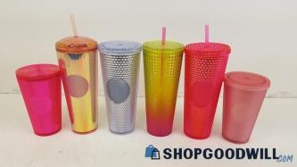 ID2 6Pc Starbucks Studded Diamond Tumbler Cups 16-24Oz Collectors On The Go