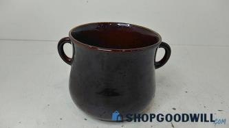 Unbranded Brown Glaze Bean Pot w/Handles USA