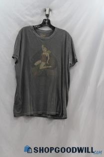 Lucky Brand Women's Gray Front Graphic T-Shirt sz XL