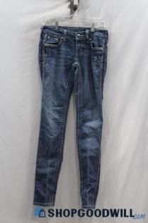 Miss Me Women's Blue Medium Wash Skinny Jeans Sz 26