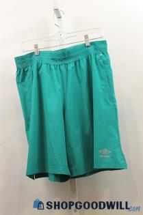 Umbro Women's Teal Green Elastic Waist Shorts Sz L