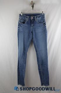 Silver Jean Women's Blue Boyfriend Ankle jean SZ 25