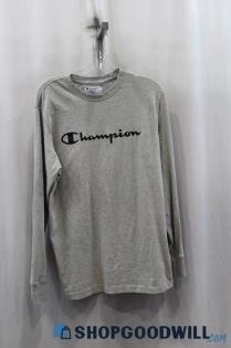 Champion Men's Gray Long Sleeve Shirt Sz M