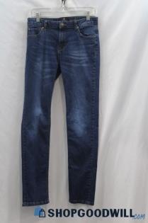 7 For All Mankind Women's Blue Medium Washed Skinny Jean sz 16