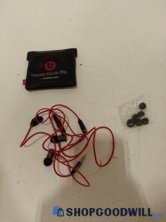 Monster Beats by Dr. Dre Red & Black Headphones Untested