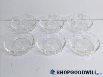 6PC Glasbake Clear Glass Little Princess Molding Bakeware