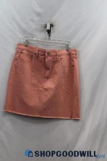 NWT Loft Women's Pink Straight Pencil Denim Skirt sz 14