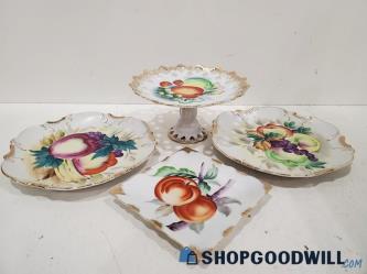 Lot of 3 Vintage Fruit Themed Ceramic Dishes - JAPAN