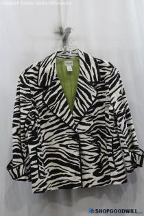 Chico's Women's Black/White Zebra Prints Blazers SZ M