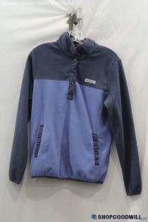 Columbia Men's Blue Two Tone Fleece Pullover Sweater - Size M