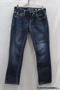 Miss Me Women's Blue Dark Was Capri Jeans Sz 26