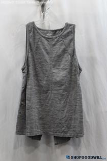 Athleta Women's Gray Active Eyelet Tank Shirt SZ M