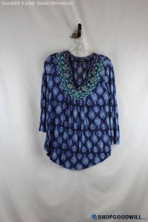 Lucky Brand Blue Viscose Long Sleeve - Size M