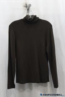 Chico's Women's Dark Brown Long Sleeve Shirt SZ S