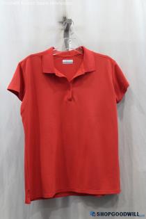 Columbia Womens Orange Polo Shirt Sz XL