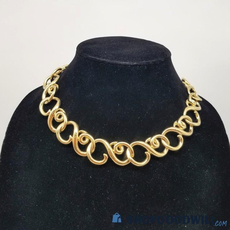 Givenchy Vintage Swirl Link Necklace