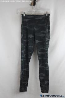 Athleta Women's Green/Gray Camo Ankle Leggings - Size XS