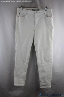 Lauren Ralph Lauren Women's White Cropped Skinny Jeans - Size 10