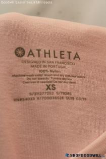 Athleta Women's Light Pink Lightweight Vented Back Slit Tank Top - Size XS