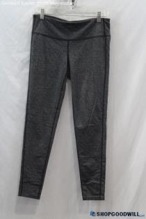 Athleta Women's Gray/Black Patterned Ankle Leggings - Size M