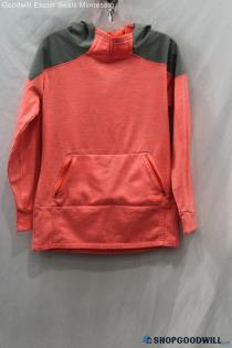 The North Face Women's Neon Pink/Gray Pullover Hoodie - Size M