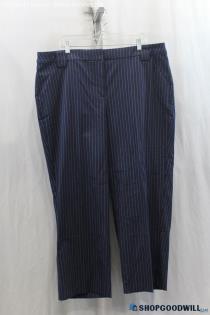 NWT Lane Bryant Womens Navy Stripe Dress Pants Sz 20