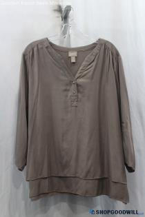 Chico's Women's Gray Blouse SZ XL