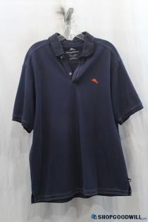 Tommy Bahama Mens Navy Polo Shirt Sz L