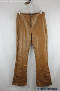 Paige Women's Brown Polyurethane Pants - Size 28