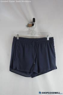 Athleta Women's Navy Eyelet Trim Pull-On Short sz 8