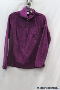 Columbia Women's Purple 1/4 Zip Sweater - Size M