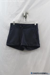 Athleta Women's Navy Drawstring Cuffed Shorts - Size 2