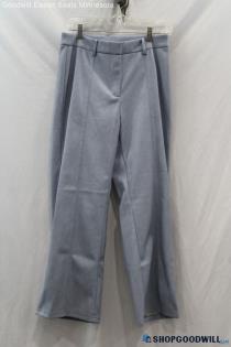 7 For All Mankind Women's Light Blue Faux Fur Fleece Lined Wide Leg Pants sz M