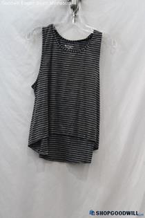 Athleta Women's Black Striped Tank Top - Size M