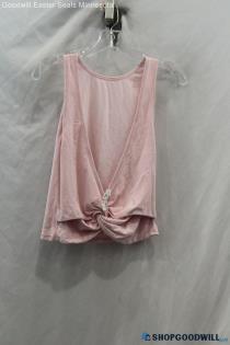 Lululemon Women's Light Pink Open Back Cross Wrap Tank Top - Size 2