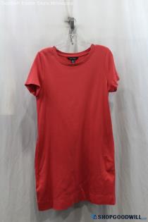 Ellen Tracy Womens Dark Coral T-Shirt Dress Sz M