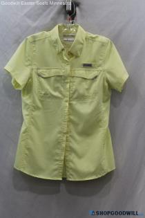 Columbia Women's Yellow Lightweight UPF Pocket Button Up Shirt - Size S