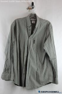 Columbia Men's Brown/Gray Micro plaid Button up Long Sleeve - Size M