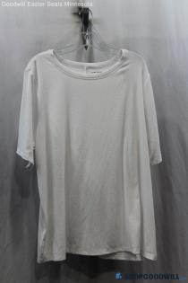 NWT Lane Bryant Women's White Pullover T-Shirt SZ 22/24