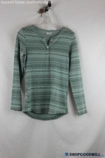 Columbia Green Cotton Long Sleeve - Size M