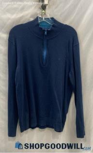 Calvin Klein Men's Navy Lightweight Henley Sweater - Size L