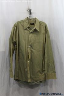 Hugo Boss Mens Green Button Up Shirt Sz 17-34/35