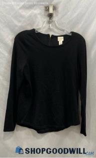 Chico's Women's Black Long Sleeve Back Zip Sweater - Size S