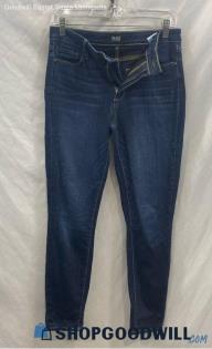 Paige Women's Blue Dark Washed Ankle Skinny Jeans - Size 27