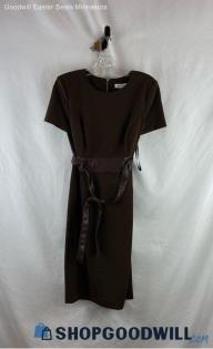 Calvin Klein Women's Brown Polyester Formal Dress - Sz 8